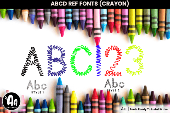Abcd Ref Scribble Crayon: A Playful Display Font for Campaigns