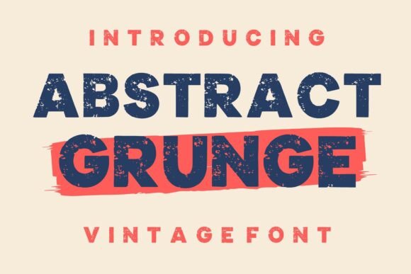 Abstract Grunge Font for Bold Craft Designs