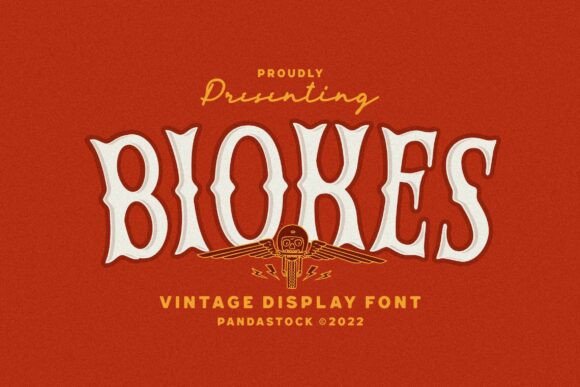 Biokes: A Vintage Display Font for Editorial Charm