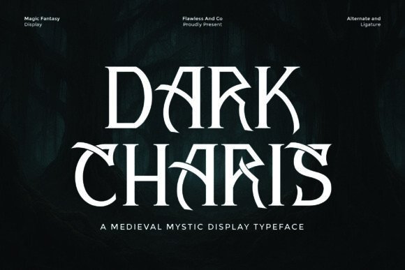 Dark Charis: A Bold Fantasy Typeface for Makers