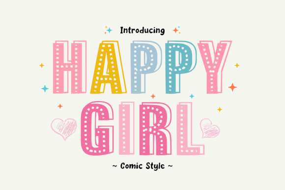 Happygirl Regular: The Comic Display Font for Viral Campaigns