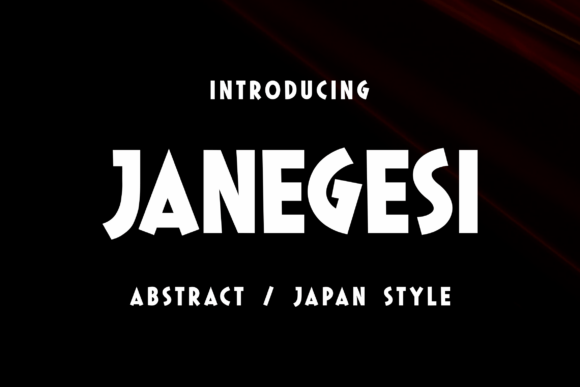 Janegesi: A Japan-Inspired Display Font for Editorial Zen