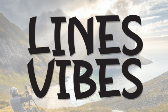Lines Vibes: A Bold Display Font for Modern Brands