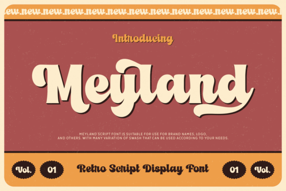 Meyland: The Bold Retro Script Font for Handmade Brands