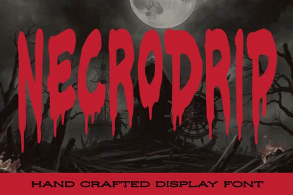Necrodrip: A Terrifying Display Font for Horror Branding