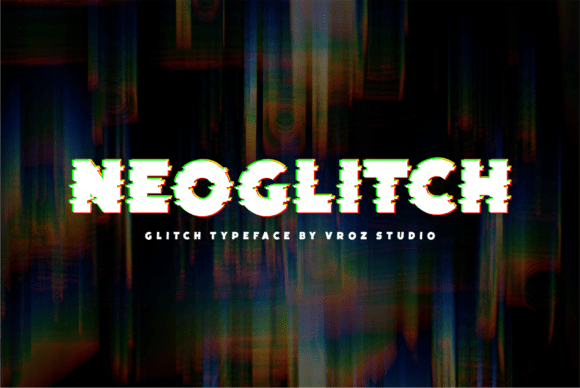 Neoglitch Typeface for Futuristic Web Design