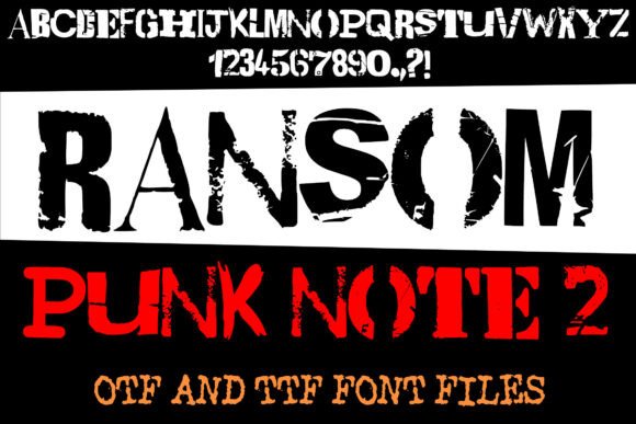 Ransom Punk Note 2: A Gritty Display Font for Bold Editorial Design
