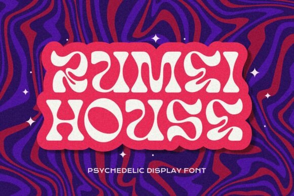 Rumei House: A Psychedelic Display Font for Retro Designs