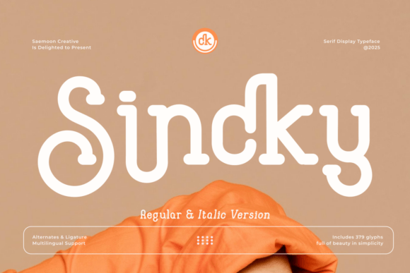 Sincky: A Monoline Serif Display Font for Editorial Impact