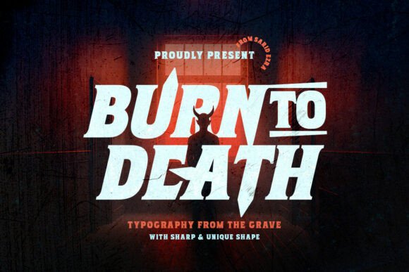 Using Burntodeath Regular for Bold Horror Branding